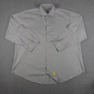 Peter Millar Crown Soft Shirt Mens XL Button Down Silk Blend Plaid LS Multicolor